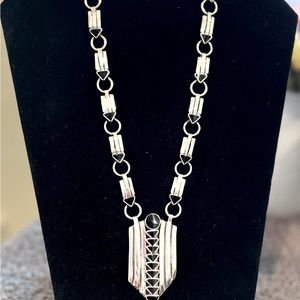 Beautiful Silver and Onyx Necklace